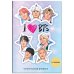 Читательский дневник со стикерами. I love BTS! Звезды (32 л., мягкая обложка)