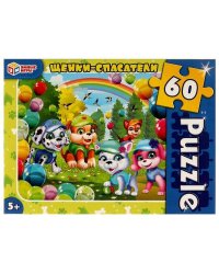 Щенки-спасатели.Пазлы классические в коробке. Пазл 60 деталей. Умные игры в кор.24шт