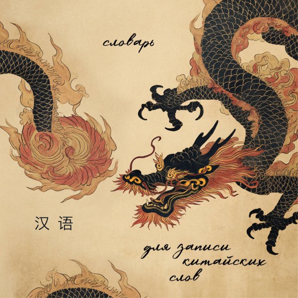 Учить легко! Тетради и блокноты для изучения иностранных языков Словарь для записи китайских слов (15х15 см) (Винтажный дракон)