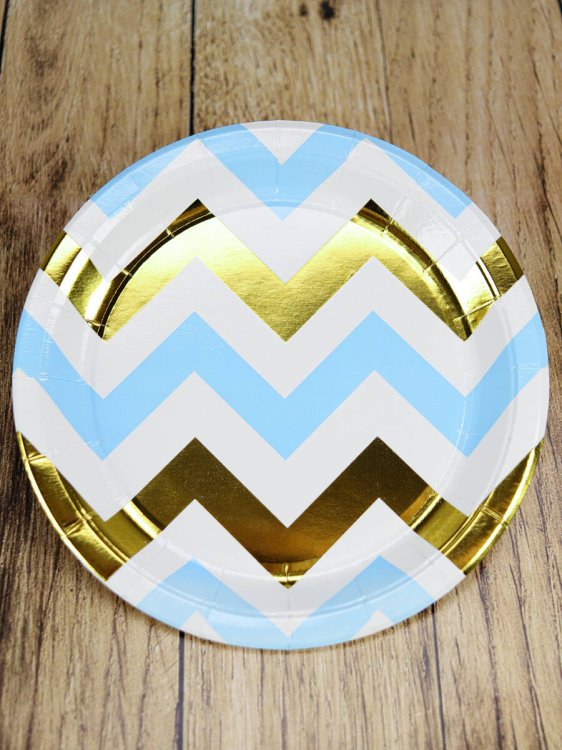 Бумажные тарелки с тиснением Вечеринка, 23 см, 6 шт ФЛ-2772