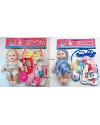 Игровой набор "Доктор для малыша"(8 дет.,пупс, цвет микс, в пакете) ( Арт. Y9998113)