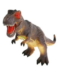 Игрушка пластизоль динозавр тиранозавр 32*11*23 см, хэнтэг, звук ИГРАЕМ ВМЕСТЕ в кор.2*36шт