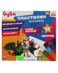 Буба пластилин восковой БУБА 12 цв (180 г) MultiArt в кор.16шт