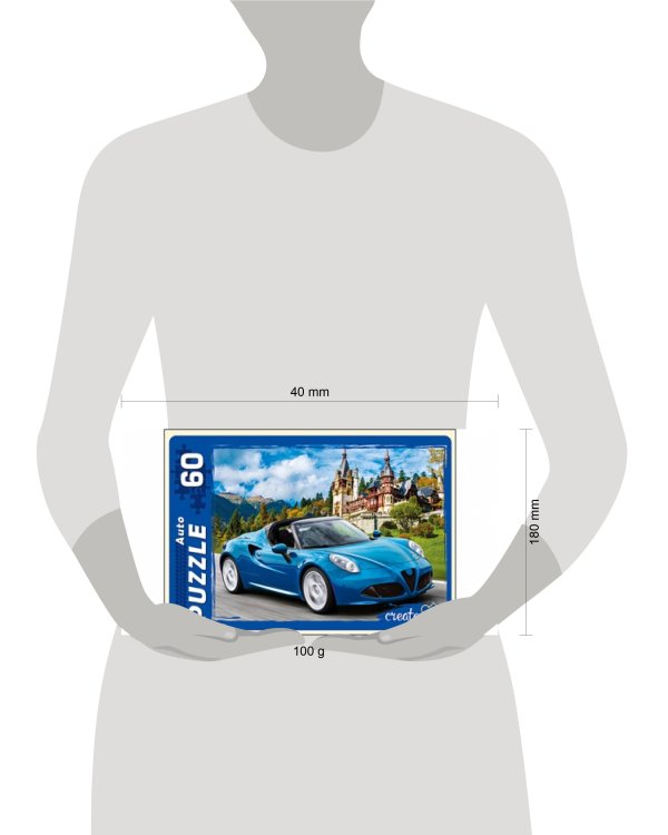 ПАЗЛЫ 60 элементов. МАШИНА НА ТРАССЕ (Арт. У60-5915)