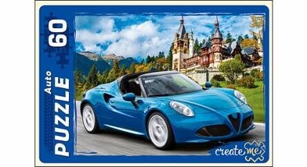 04. ПАЗЛЫ 60 элементов (Рыжий Кот) ПАЗЛЫ 60 элементов. МАШИНА НА ТРАССЕ (Арт. У60-5915)