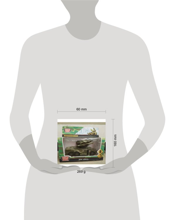 МОДЕЛЬ "ТЕХНОПАРК" МЕТАЛЛ. ИНЕРЦ. ЗРК ОСА ЗЕЛ. КАМУФ. 15СМ, ОТКРЫВ. ДВЕРЬ В КОР. в кор.2*24шт