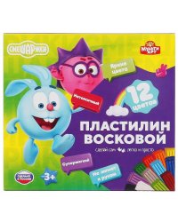 Пластилин восковой СМЕШАРИКИ 12 цв (180 г) MultiArt в кор.16шт