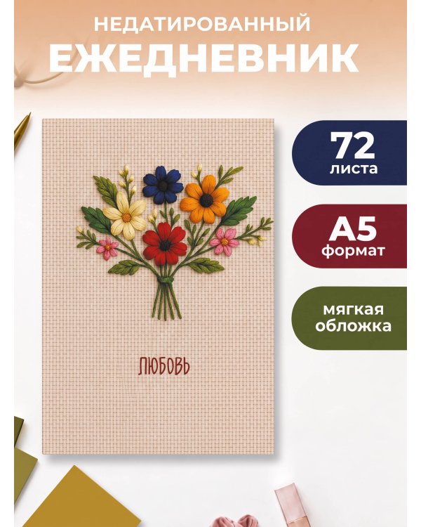 Дополнительное изображение книги «Любовь. Ежедневник недатированный (А5, 72 л.)»
