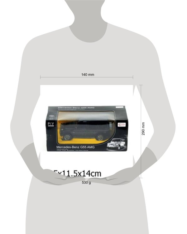 Машина р/у rastar mercedes g55 1:24, со светом, цвет в ассорт. в кор.