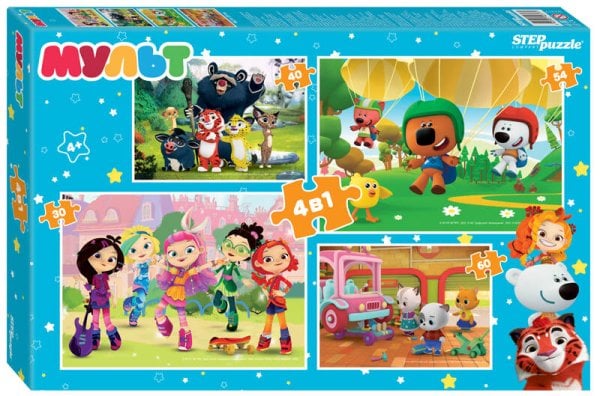 Мозаика "puzzle" 4в1 "Мульт" (0+ Медиа)
