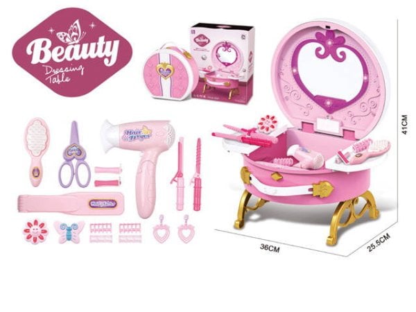 ИГРОВЫЕ НАБОРЫ (Рыжий Кот) Игровой набор"Маленькая модница"(фен,нож.,свет,звук,в кор.)(25x11x31,5cм) ( Арт. 2125646)