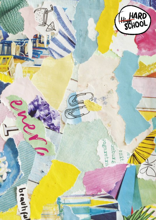 Тетради общие 48 л. Hard school. Коллаж. Тетрадь школьная в мягкой обложке, 48 л.