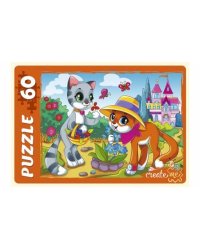 39. ПАЗЛЫ 60 элементов. МИЛЫЕ КОТЯТА И ЗАМОК (Арт. ПУ60-0461)