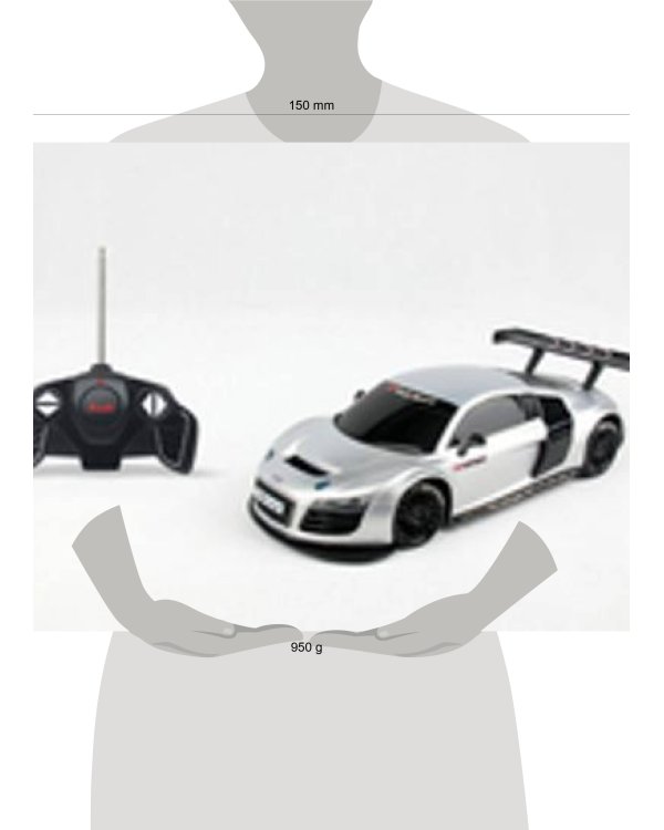 МАШИНА Р/У RASTAR AUDI R8 LMS 1:18 ЦВЕТ В АССОРТ. В КОР. в кор.6шт