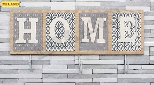 Ключница настенная "Когда все дома" 3 крючка (37*12 см) УД-2370