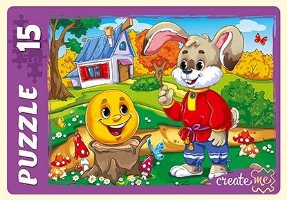 01. МАКСИ-ПАЗЛЫ 15 элементов (Рыжий Кот) МАКСИ-ПАЗЛЫ 15 элементов. СКАЗКА О КОЛОБКЕ (Арт. ПУ15-0592)