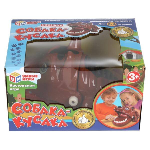 Настольная игра "собака-кусака" в кор., 16,5*13*9,1см Умные игры в кор.2*36шт