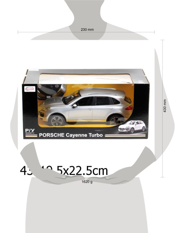 Машина р/у rastar porsche cayenne turbo 1:14 со светом, цвет в ассорт. в кор.