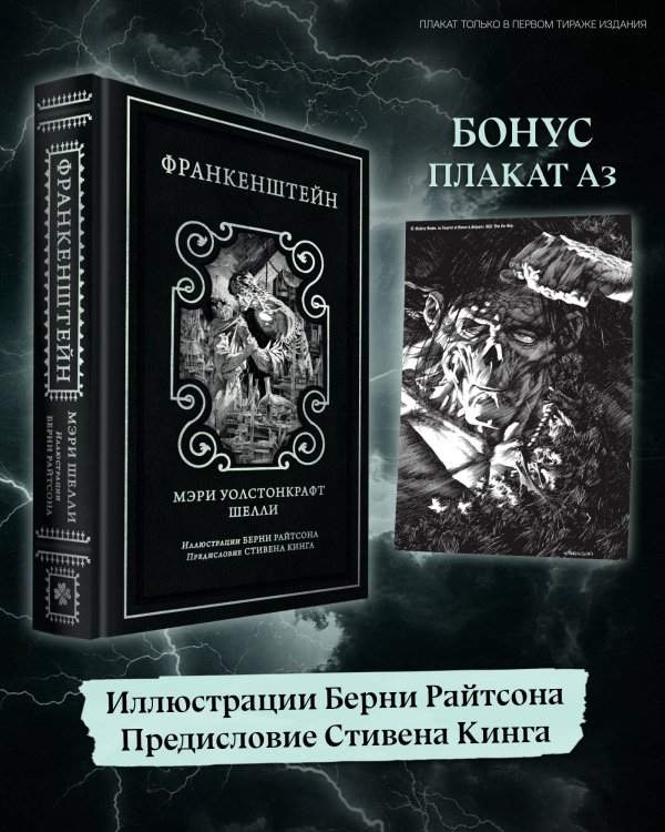 Дополнительное изображение книги «Франкенштейн (предисловие Стивена Кинга, илл. Берни Райтсона)»
