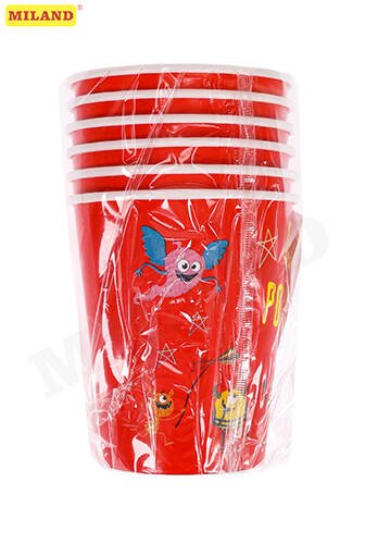 Стаканы бумажные Монстрики (250 мл, 6 шт) флоупак ФЛ-7475
