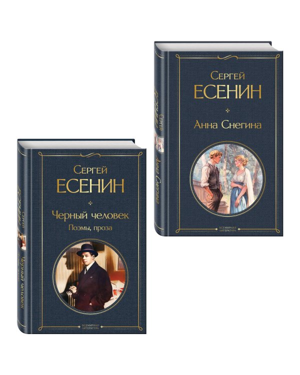 Комплект Поэзия Сергея Есенина (из 2-х книг Черный человек. Поэмы, проза. Анна Снегина )