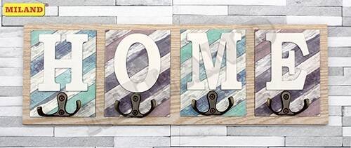 03 Ключницы (MILAND) Ключница настенная "Милый дом" 8 крючков (37*12 см) УД-2369