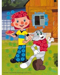 МОЗАИКА ИЗ ПУГОВИЦ А5. Простоквашино. (Лицензия/ Союзмультфильм) (Арт. М-5322)