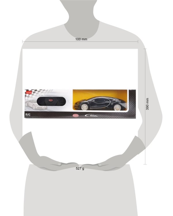 МАШИНА Р/У RASTAR BUGATTI CHIRON 1:24 ЦВЕТ В АССОРТ. В КОР. в кор.18шт