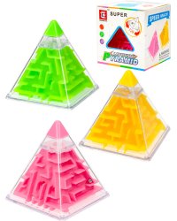 Головоломка.3D лабиринт  (5,6х5,9 см, в коробке. 3 цвета микс) ( Арт. Y14494006)