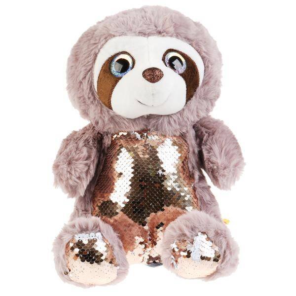 "МУЛЬТИ-ПУЛЬТИ" (Умка) Игрушка мягкая ленивец с пайетками 18см, без чипа, в пак. "МУЛЬТИ-ПУЛЬТИ" в кор.48шт