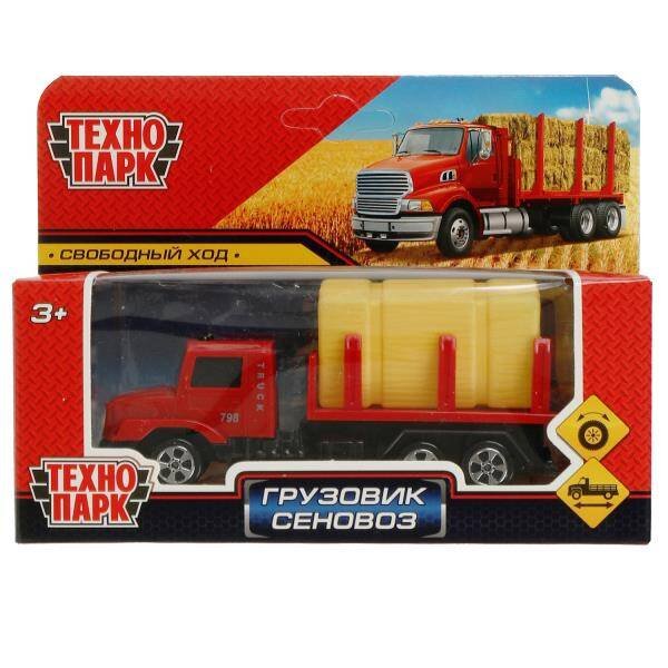 Модель пластик ГРУЗОВИК сеновоз, 12 см, кор. Технопарк в кор.2*168шт