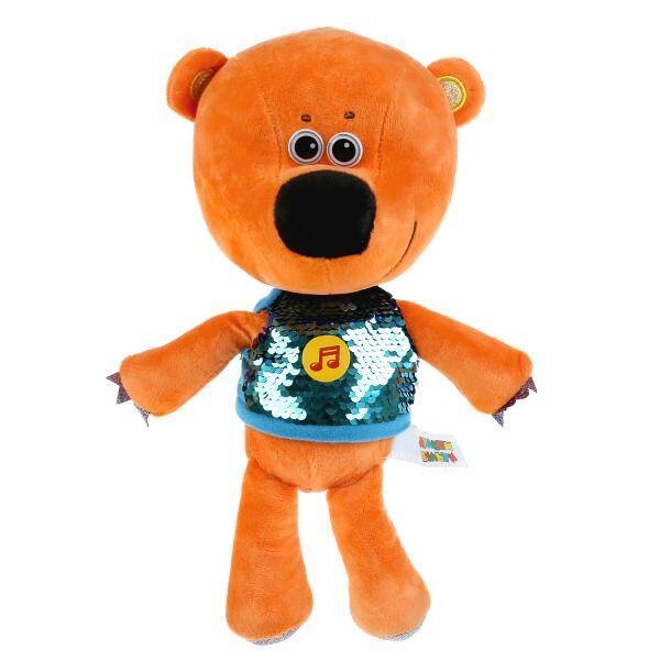 "МУЛЬТИ-ПУЛЬТИ" (Умка) Игрушка мягкая Ми-ми-мишки кеша, футболка c пайет, 20см, муз.чип, в пак. МУЛЬТИ-ПУЛЬТИ в кор.24шт