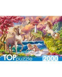 TOPpuzzle. ПАЗЛЫ 2000 элементов. П2000-0740 Маяк и единорги