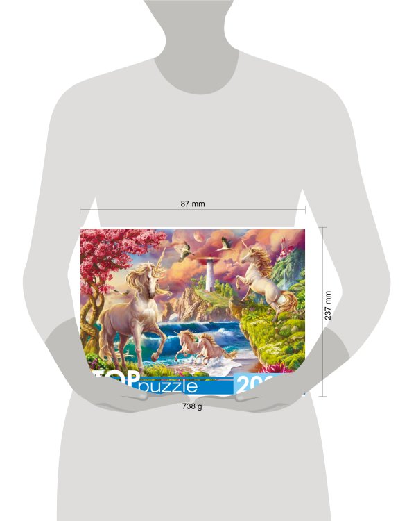 TOPpuzzle. ПАЗЛЫ 2000 элементов. П2000-0740 Маяк и единорги