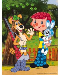 МОЗАИКА ИЗ ПУГОВИЦ А4. Простоквашино. (Лицензия/ Союзмультфильм) (Арт. М-5319)