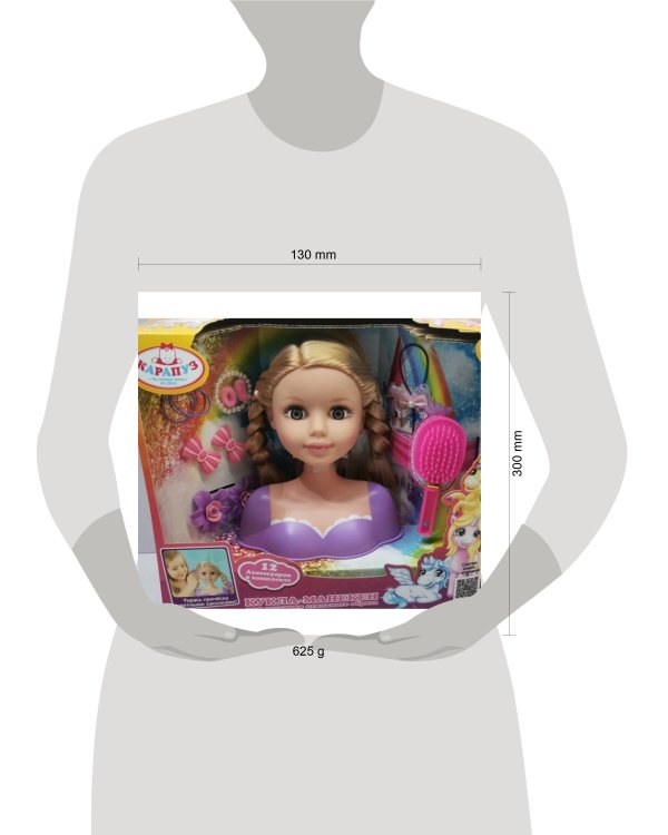 Кукла-манекен 20 см, 12 акс, кор КАРАПУЗ в кор.2*12шт