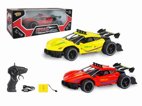 Машинка на р/у "Дорожная гонка-1"(32см) (USB,пар,акк.6 V,цвет микс, в коробке) (Арт. M1232-5C)