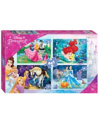 Мозаика "puzzle" 4в1 "Принцессы Disney" (Disney)