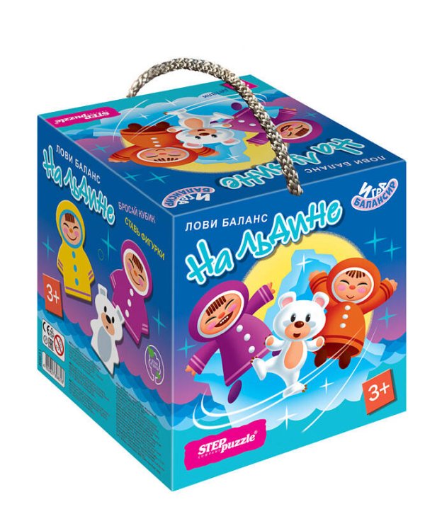 Развивающая игра из дерева "На льдине" (Игра-балансир)