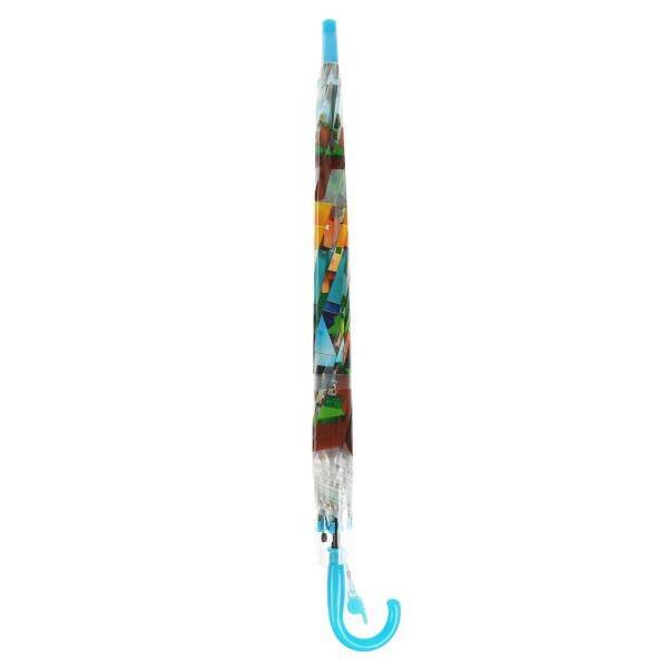 ЗОНТЫ (Умка) Зонт детский майнкрафт r-50см, прозрачный, полуавтомат ИГРАЕМ ВМЕСТЕ в кор.5*12шт