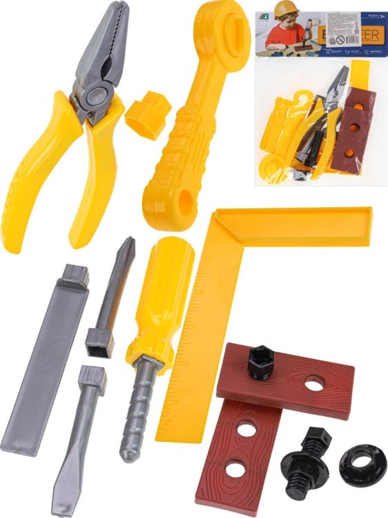 Набор инструментов "Мастер"(35х23 см) (14 предметов,в пакете) (Арт. 2318218)