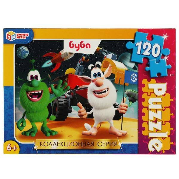 ПАЗЛЫ в коробке 120 деталей (Умка) Буба. Коллекционная серия. Пазл классический в кор. 120 деталей. 180х130х25мм. Умные игры в кор.64шт