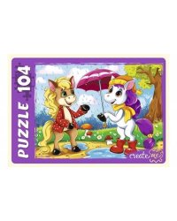 ПАЗЛЫ 104 элемента. ПОНИ ПОД ДОЖДЕМ (Арт. ПУ104-0630)