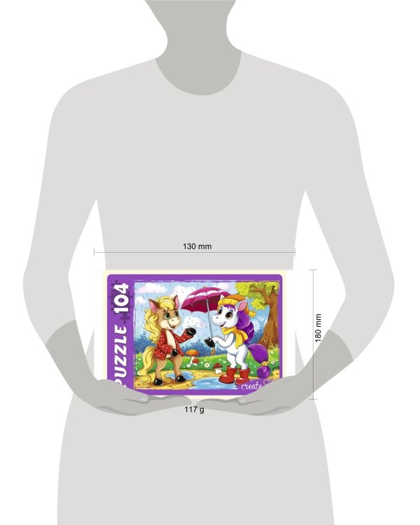 ПАЗЛЫ 104 элемента. ПОНИ ПОД ДОЖДЕМ (Арт. ПУ104-0630)