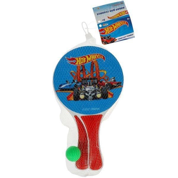 Набор для тенниса ХОТ ВИЛС ракетки,мячик, сетка.38*23,5*2см ИГРАЕМ ВМЕСТЕ в кор.2*36шт