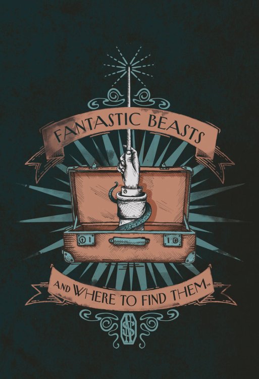 Вселенная Harry Potter/ Гарри Поттер Обложка для паспорта. Фантастические твари. Чемодан