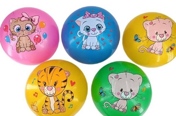 Надувной мяч "Котята"(15 см,цвет микс,пакет) ( Арт. SC5274) кратно 10