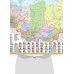 Карта в пластике Политическая карта мира с флагами. Федеративное устройство России с флагами А0