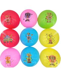Надувной мяч  "Роботы"(22 см,цвет микс,пакет) ( Арт. GQ527-12) кратно 10