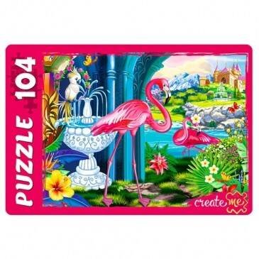 05. ПАЗЛЫ 104 элемента (Рыжий Кот) 75. ПАЗЛЫ 104 элемента. КРАСИВЫЕ ФЛАМИНГО (Арт. ПУ104-2454)